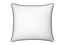 Taie d'oreiller Percale - Blanc & Bleu Marine
