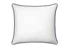 Taie d'oreiller Percale - Blanc & Bleu Marine