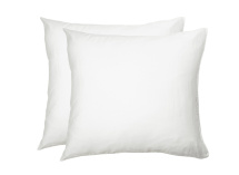 Lot de 2 taies d'oreiller Percale de Coton 120 fils - Blanc 1
