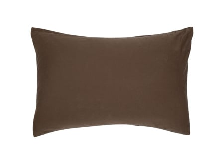 Taie d'oreiller 50x70 Satin de coton bio - Brun 1
