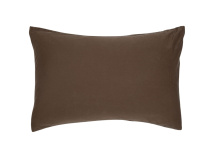Taie d'oreiller 40x60 Satin de Coton bio - Brun