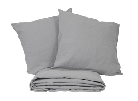 Housse de Couette + 2 taies 240x260 TANA Gris