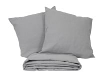 Housse de Couette + 2 taies 240x260 TANA Gris