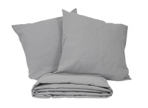 Housse de Couette + 2 taies 220x240 TANA Gris