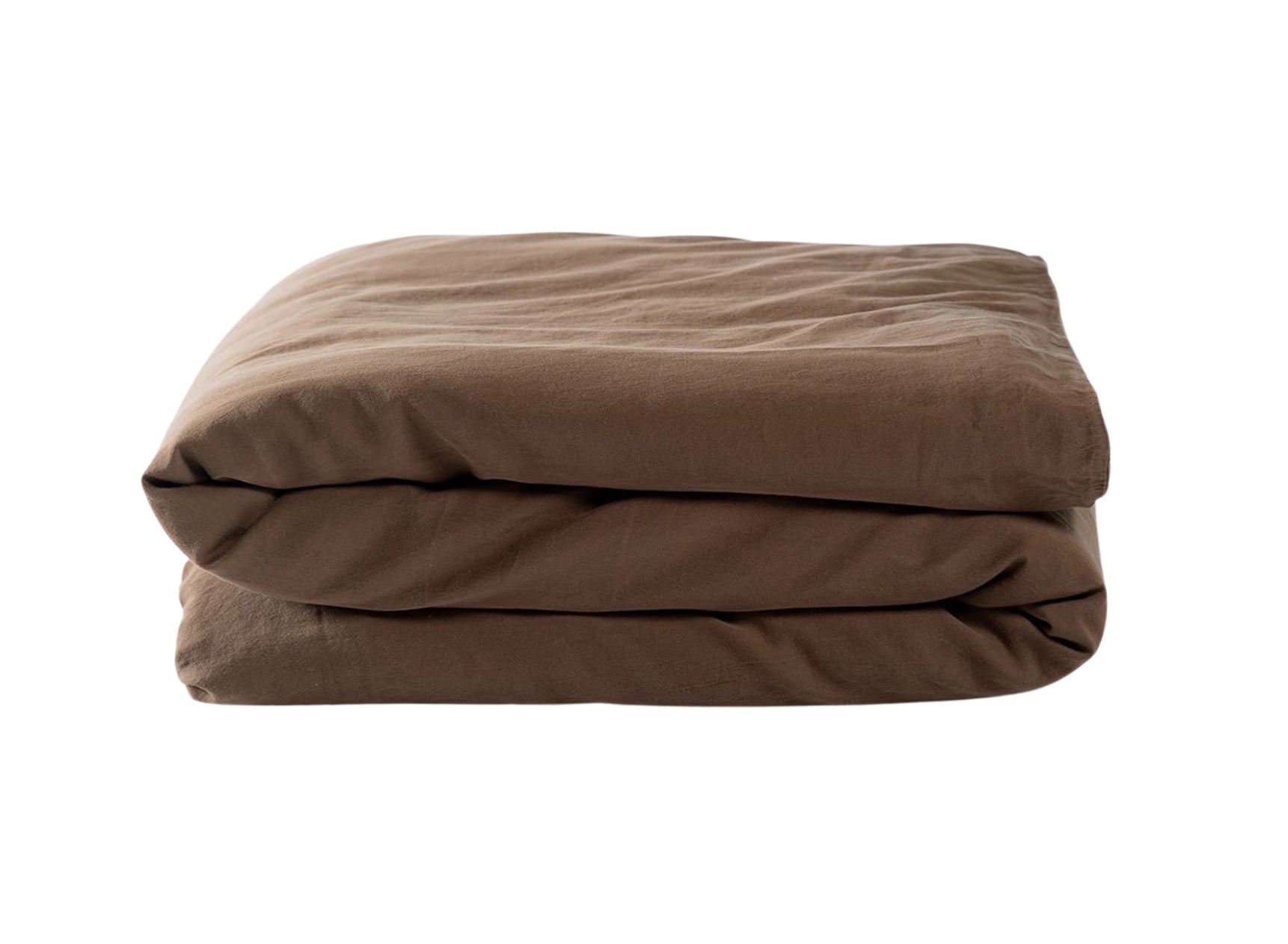 Housse de couette 240x220 Satin de Coton bio - Brun 1