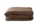 Housse de couette 240x220 Satin de Coton bio - Brun 1