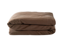 Housse de couette 100x140 Satin de Coton bio - Brun 1