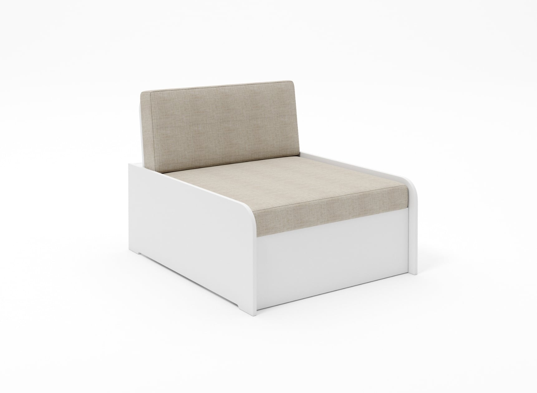 Fauteuil convertible EDGAR - Blanc - 1
