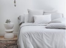 Housse de couette 240x260 Coton Bio - Gris clair 2