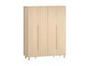 Armoire 4 portes avec pieds SINA - Chêne clair 6