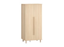 Armoire 2 portes avec pieds SINA - Chêne clair 4