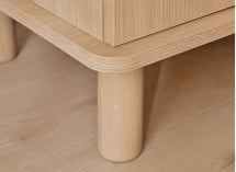 Armoire 2 portes avec pieds SINA - Chêne clair 3