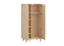 Armoire 2 portes avec pieds SINA - Chêne clair 5