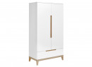 Armoire 2 portes 1 tiroir VOLT – Blanc/Hêtre Nateo Concept - 3