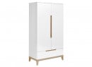 Armoire 2 portes 1 tiroir VOLT – Blanc/Hêtre Nateo Concept - 3