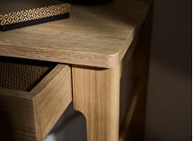 Bureau 2 tiroirs NOMA - Chêne 3