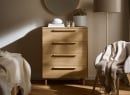 Commode 4 tiroirs avec pieds NOMA - Chêne 1
