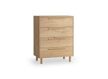Commode 4 tiroirs avec pieds NOMA - Chêne 3