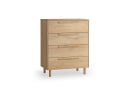 Commode 4 tiroirs avec pieds NOMA - Chêne 3