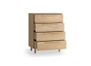 Commode 4 tiroirs avec pieds NOMA - Chêne 4