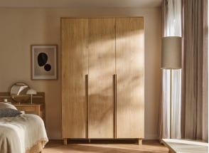 Armario 3 puertas de madera NOMA - Roble