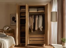 Armoire 3 portes en bois NOMA - Chêne 2