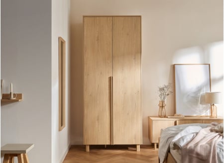 Armoire 2 portes en bois NOMA - Chêne 1