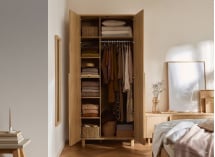 Armoire 2 portes en bois NOMA - Chêne 2