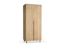 Armoire 2 portes en bois NOMA - Chêne 6