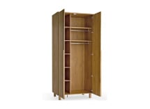 Armoire 2 portes en bois NOMA - Chêne 7