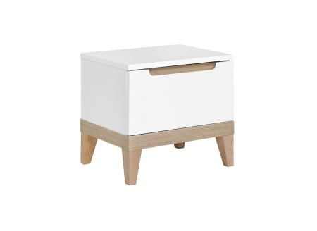Chevet avec tiroir VOLT – Blanc/Hêtre Nateo Concept - 3