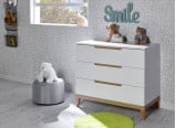 Commode 3 tiroirs VOLT  – Blanc/Hêtre Nateo Concept - 1