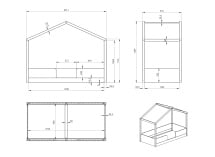 lit cabane Timeo fonds dimensions