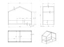 lit cabane Timeo fonds dimensions