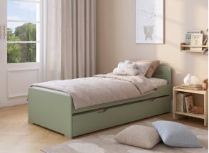 Trundle bed 90x190 LEVIS - Green