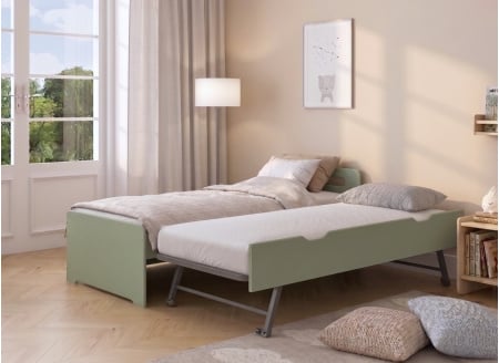 Lit gigogne 90x190 LEVIS - Vert 2