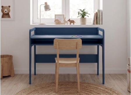 Escritorio infantil con casillero LEVIS - Azul