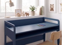 Bureau enfant à casier LEVIS Bleu - 3
