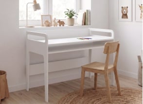 Bureau enfant à casier LEVIS - Blanc