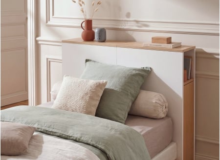 Tête de lit enfant 90 PRADO Blanc/Chêne - 1
