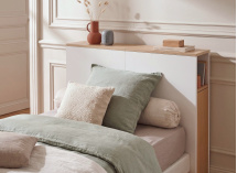 Tête de lit enfant 90 PRADO Blanc/Chêne - 1