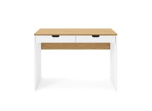 Bureau 2 tiroirs ALBI - Blanc/Chêne 5