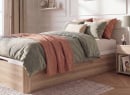Lit coffre 90x200 en bois BASTIA - Chêne Naturel 3