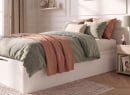Lit coffre 90x200 en bois BASTIA - Blanc 3