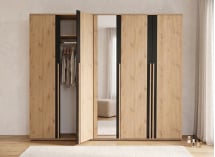 Dressing 5 portes avec miroir 250 cm PAVEL - 2