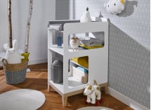 Table à langer bébé VOLT – Blanc/Hêtre Nateo Concept - 2
