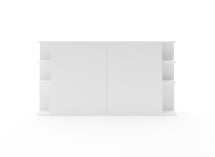 Lit coffre 160x200 avec tête de lit BASTIA - Blanc 7