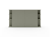 Lit coffre 160x200 avec tête de lit BASTIA - Blanc/Vert Cèdre 7