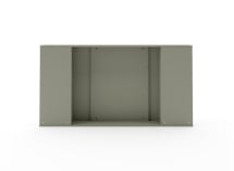 Lit coffre 160x200 avec tête de lit BASTIA - Blanc/Vert Cèdre 8