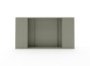 Lit coffre 160x200 avec tête de lit BASTIA - Blanc/Vert Cèdre 8